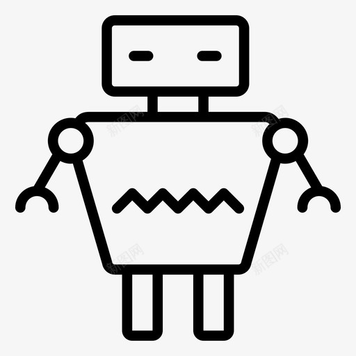 机器人人工智能svg_新图网 https://ixintu.com 机器人 人工智能 科学技术 机器 人和 线图 图标