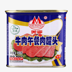 牛肉午餐肉罐头素材
