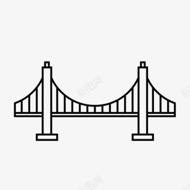 金门大桥加利福尼亚地标图标