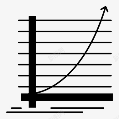 图表箭头曲线图标