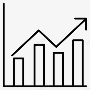 市场增长分析图表图标