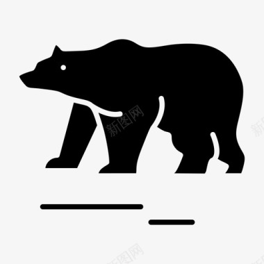 动物熊加拿大图标