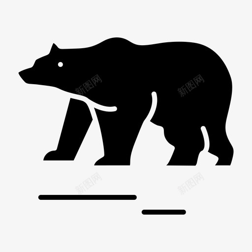 动物熊加拿大svg_新图网 https://ixintu.com 加拿大 动物 极地 实心 雕文
