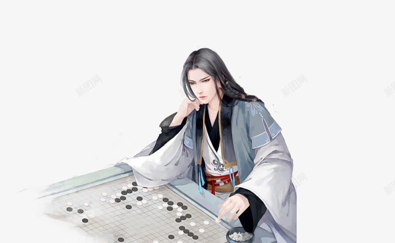 下棋公子5401png免抠素材_新图网 https://ixintu.com 下棋 公子 古人下棋