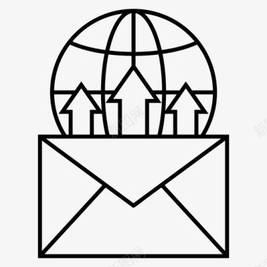 全球通讯商业电子邮件国际互联图标