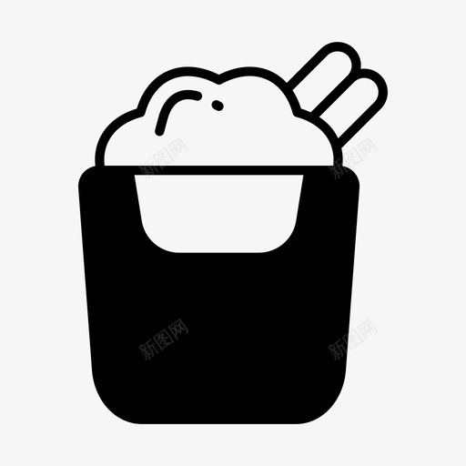 米饭食物快餐图标svg_新图网 https://ixintu.com 米饭 食物 快餐 图标
