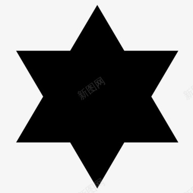 大卫星四几何学犹太犹太教图标
