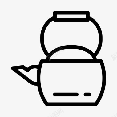 茶壶餐具水壶图标
