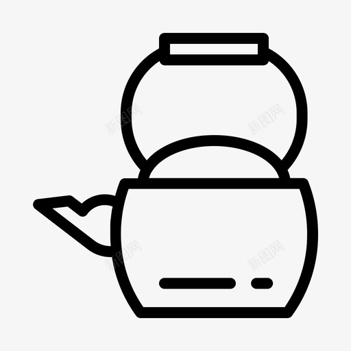 茶壶餐具水壶svg_新图网 https://ixintu.com 茶壶 餐具 水壶 厨房 食物部 分线