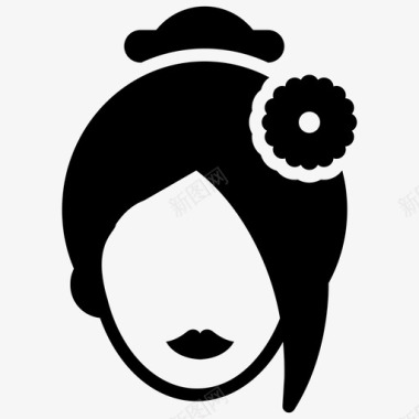女性发型新娘发型正式发型图标