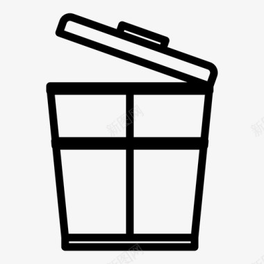 垃圾桶清洁房屋图标