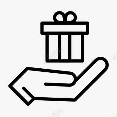 礼品电子商务手图标