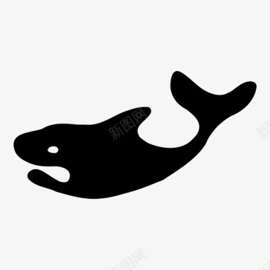 鲨鱼捕食者海洋动物图标
