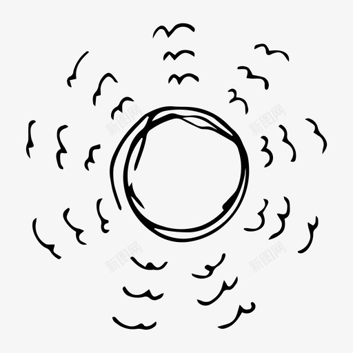 太阳手绘炎热svg_新图网 https://ixintu.com 太阳 手绘 炎热 夏季 晴朗 天气