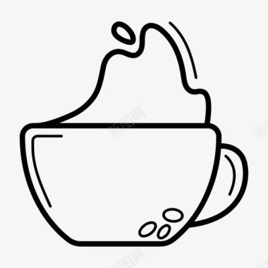 一杯茶咖啡热饮图标