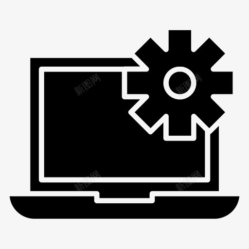 服务笔记本控制装备svg_新图网 https://ixintu.com 服务 笔记本 控制 装备管理 管理工作 技术 字形