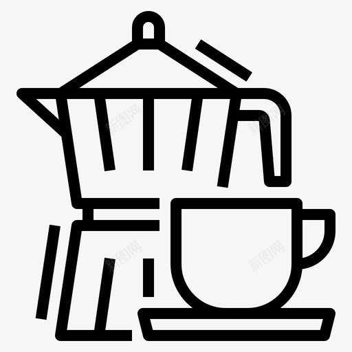 咖啡早餐意式浓缩咖啡svg_新图网 https://ixintu.com 咖啡 早餐 意式 浓缩 意大利 咖啡机 莫卡壶