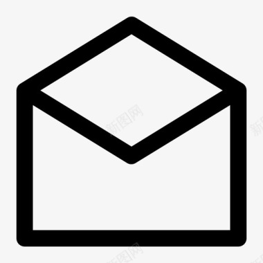 信封打开应用程序电子邮件图标