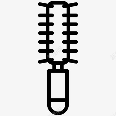 毛刷发刷理发店图标