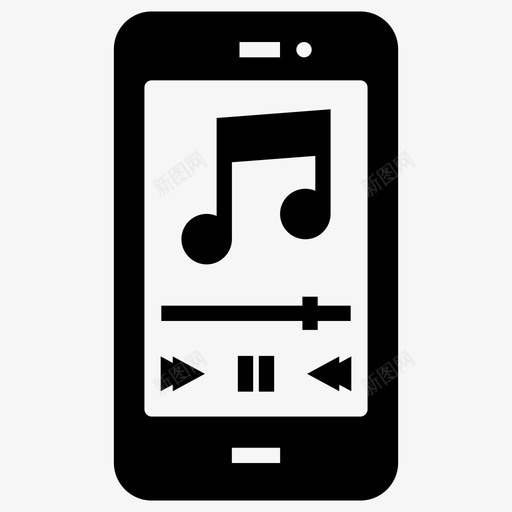 移动音频手机移动应用程序svg_新图网 https://ixintu.com 移动 音频 手机 应用程序 媒体 音乐 歌曲 登录 字形 图标