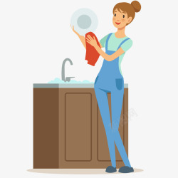 家政洗碗女性素材
