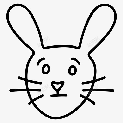 兔子脸兔子复活节动物svg_新图网 https://ixintu.com 兔子 复活节 动物 宠物 万圣节 圣诞 矢量 矢量图 图标