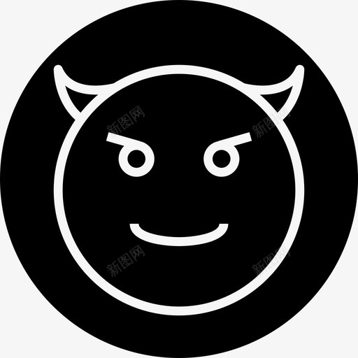 微笑魔鬼表情符号svg_新图网 https://ixintu.com 表情 符号 微笑 魔鬼 快乐 疯狂 徽章