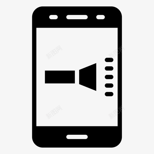 手机手电筒技术填充图标svg_新图网 https://ixintu.com 手机 手电筒 技术 填充 图标
