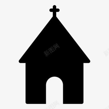 教堂建筑商业图标
