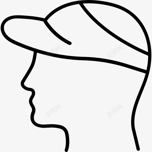 网球面罩帽子头部svg_新图网 https://ixintu.com 网球 面罩 帽子 头部 头盔 开放式 夏季