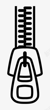 拉链闭合扣件图标