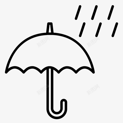 umberella气象雨svg_新图网 https://ixintu.com 天气预报 气象 雨天 天气 第一 一卷