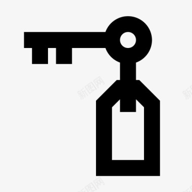 酒店服务钥匙钥匙标签图标