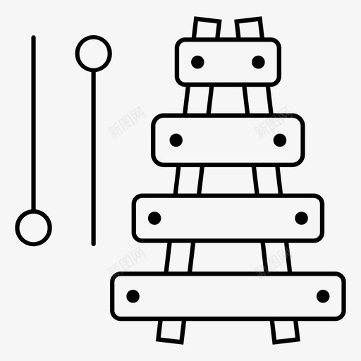 木琴乐器木槌svg_新图网 https://ixintu.com 乐器 木琴 木槌 音乐 打击乐器