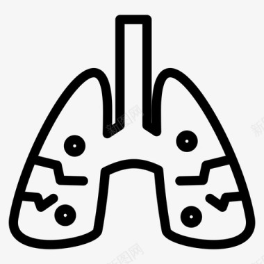 解剖学医院肺部图标