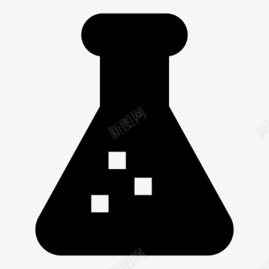 烧瓶玻璃化学反应图标