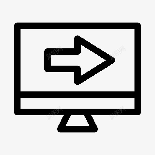 电视右来进入svg_新图网 https://ixintu.com 电视 登录 进入 粗体 用户界面 图标