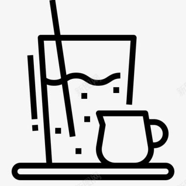 冰镇咖啡饮料图标