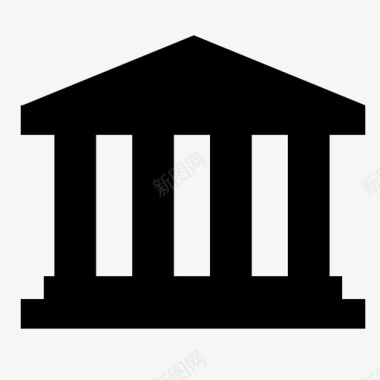 建筑柱子希腊图标