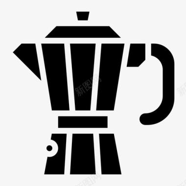 摩卡壶商务咖啡图标