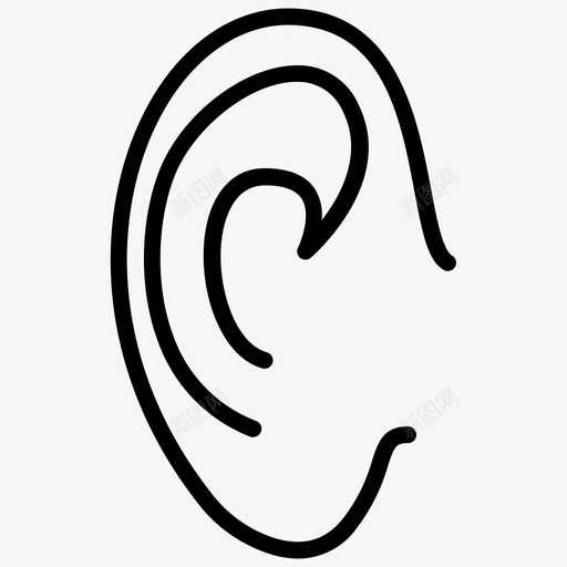耳朵声音听觉svg_新图网 https://ixintu.com 听觉 耳朵 声音 感觉 医学
