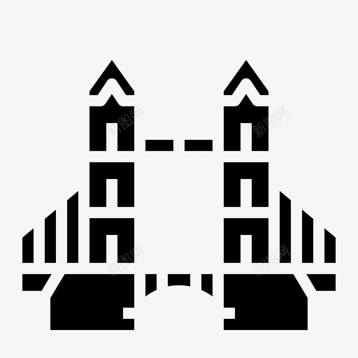 塔桥landmark伦敦svg_新图网 https://ixintu.com 桥塔 伦敦 实心 图标