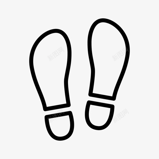 鞋印脚脚印svg_新图网 https://ixintu.com 鞋印 脚印 鞋印脚 轨迹 行走 轮廓 字形