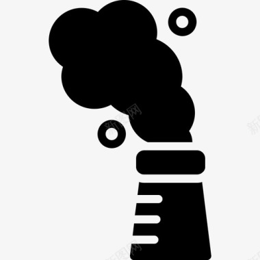 碳烟囱排放物图标