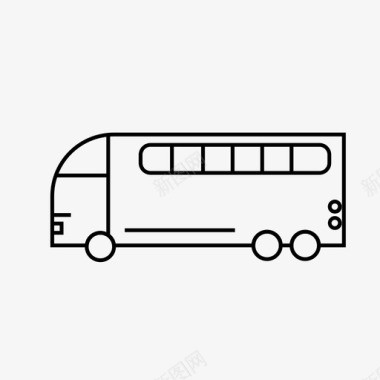 公共汽车小汽车公共交通图标