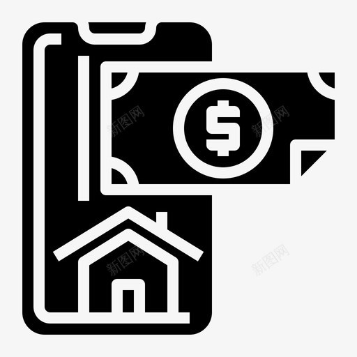 在线支付数字房屋svg_新图网 https://ixintu.com 在线支付 数字 房屋 分期付款 移动 房地产