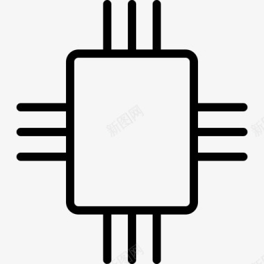 芯片电子处理器图标