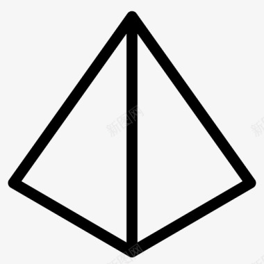 三角形几何体等轴测图标