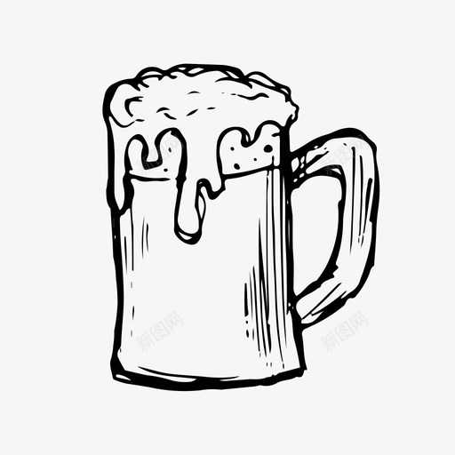 啤酒杯酒饮料svg_新图网 https://ixintu.com 啤酒杯 啤酒 杯酒 饮料 玻璃杯 素描