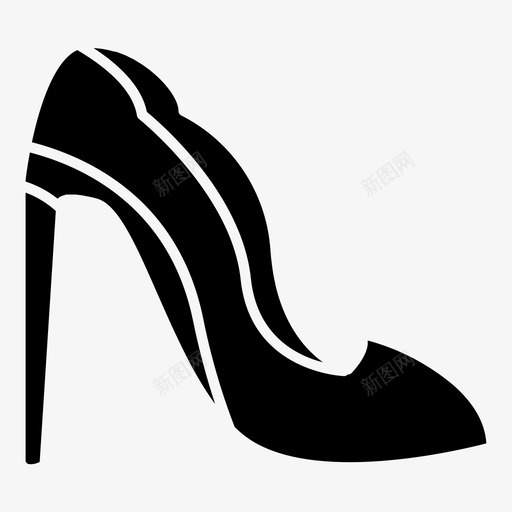 鞋高跟鞋泵svg_新图网 https://ixintu.com 高跟鞋 穿着 楔子 女士 鞋雕文